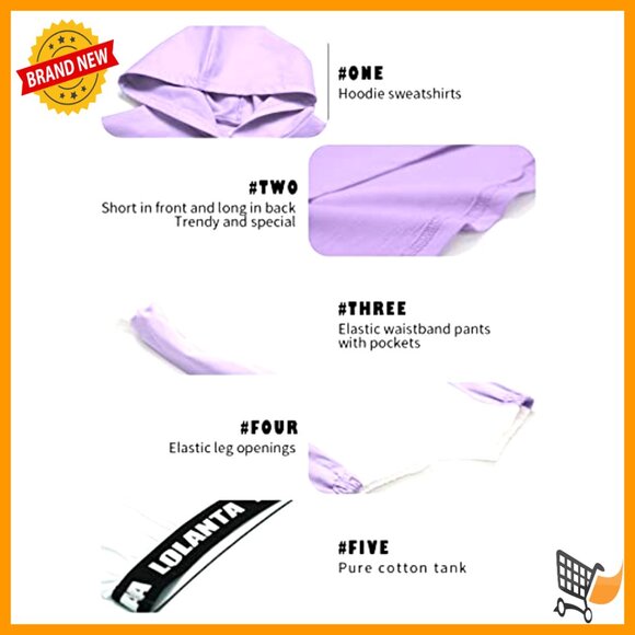 Cropped Hoodie Tank Top Jogger Pants Set Y2K Street Dance Performance Outfit - Picture 5 of 7